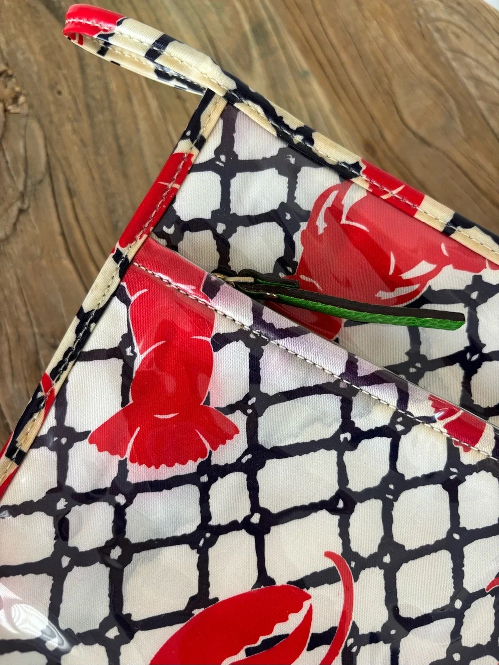 Kate Spade Cape Cod Collection Lobster Netting Travel Cosmetic Bag